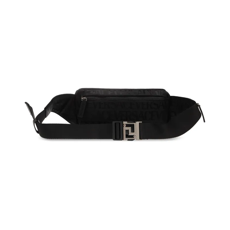 FANSIZHE VERSACE Cotton, Polyamide Sling Bag, Fanny Pack Men's Black-4