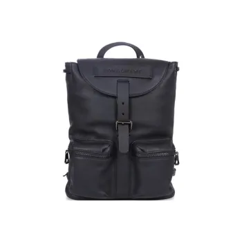 LONGCHAMP 3D Cow Leather Backpack Medium Size Unisex Midnight Blue
