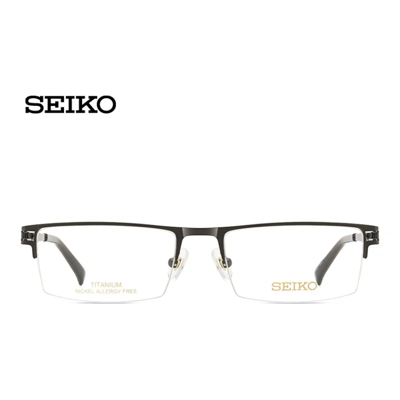 SEIKO Titanium Rectangular Eyeglass Frames Men's-1