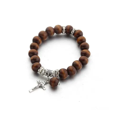 Inkopper Bracelets Men Coffee Cross Bracelets