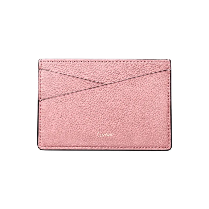CARTIER PANTHÈRE Calfskin Card Holder Women's Light Pink-1