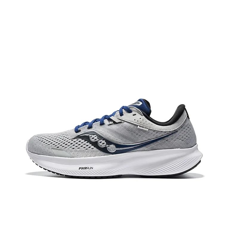 Saucony Ride 16 Cushioning, Abrasion Resistant, Slip Resistant Low Top Training Running Shoes Men's Gray Black-0