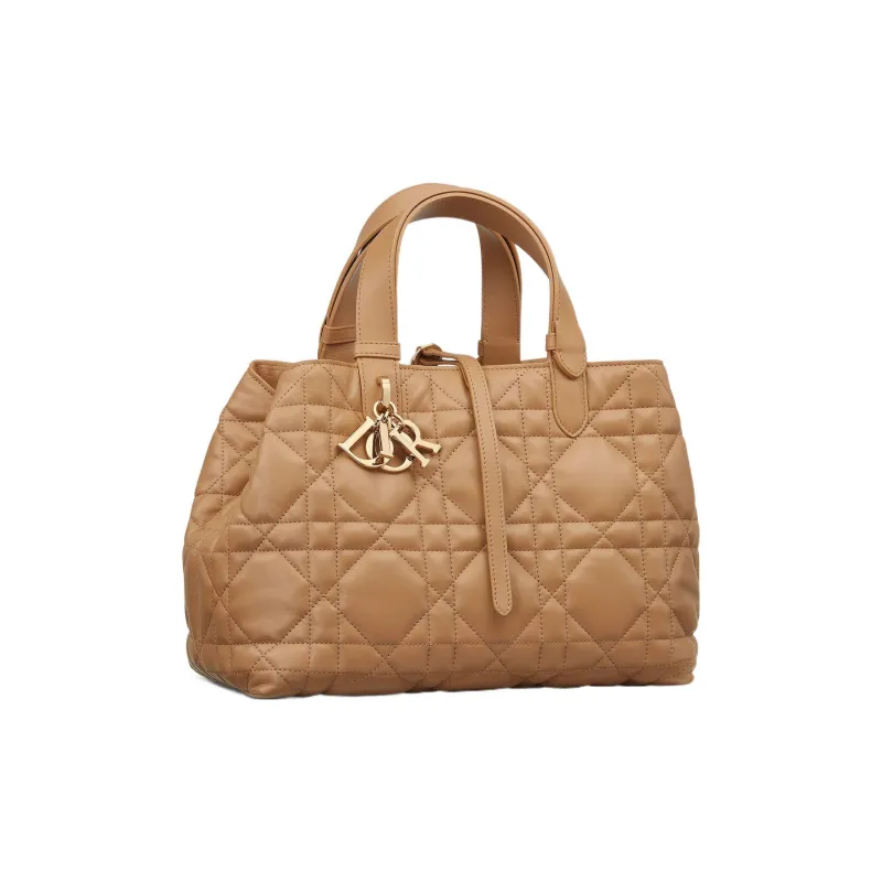 DIOR Cow Leather Native Handbag Medium Size Women's Bronze-1