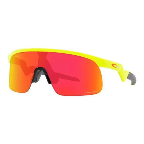 Oakley TR/Memory Plastic Irregular Shape Sunglasses Unisex Yellow