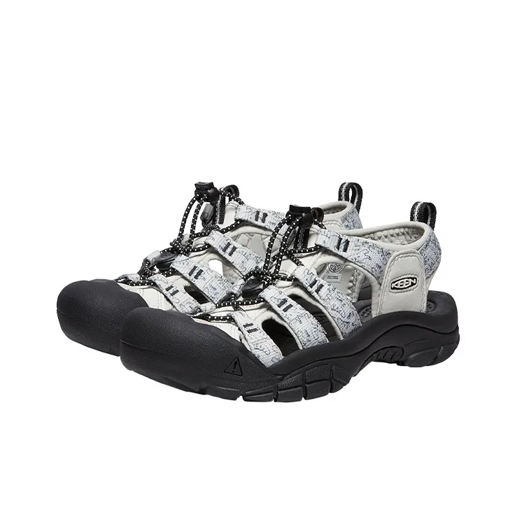 KEEN Newport Retro River Trekking Shoes Women's Black/White/Printed Pattern-2