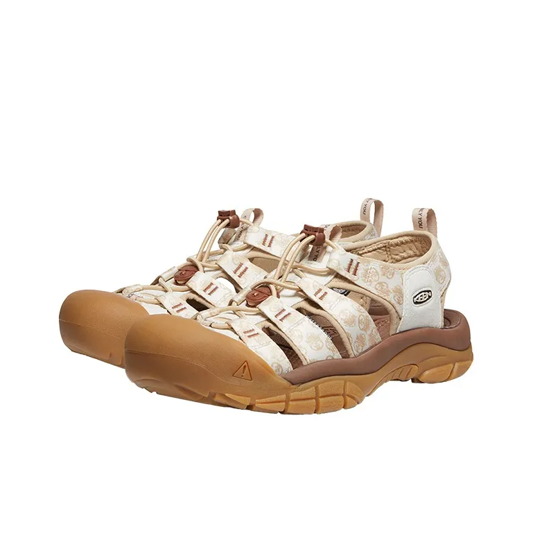 KEEN Newport Retro Breathable And Wear resistant River Trekking Shoes Men's Ecru/Brown-2