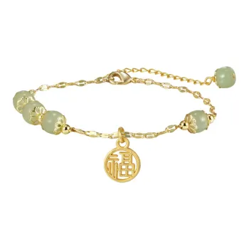 CAROMAY Bracelets Green Jade Women's