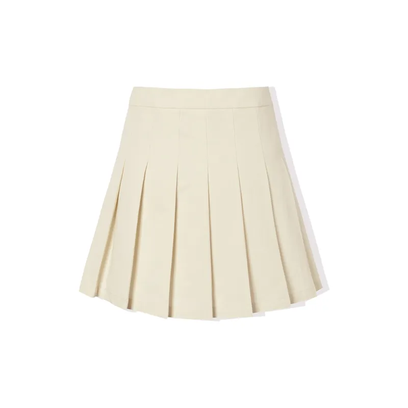 LA CRAWFISH Casual Short Skirts Women's Cream Beige-1