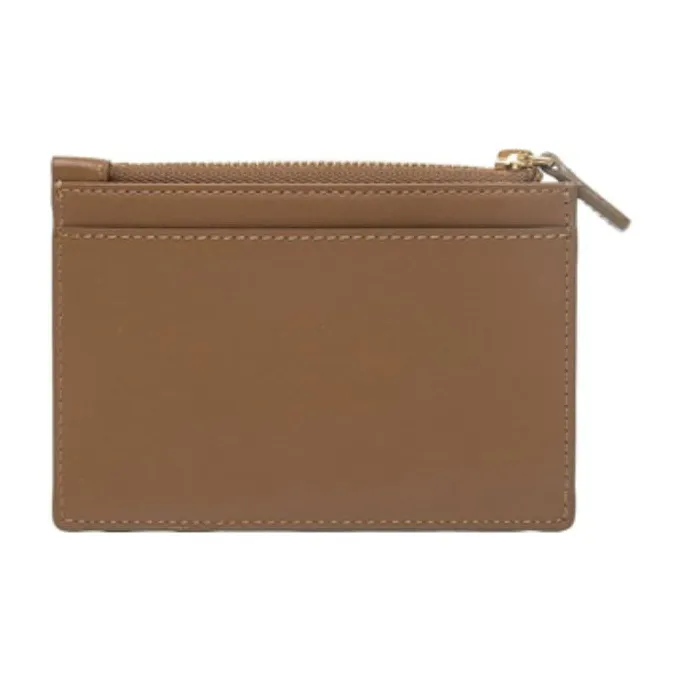 MCM Leather Card Holder Mini Women's Brown-1