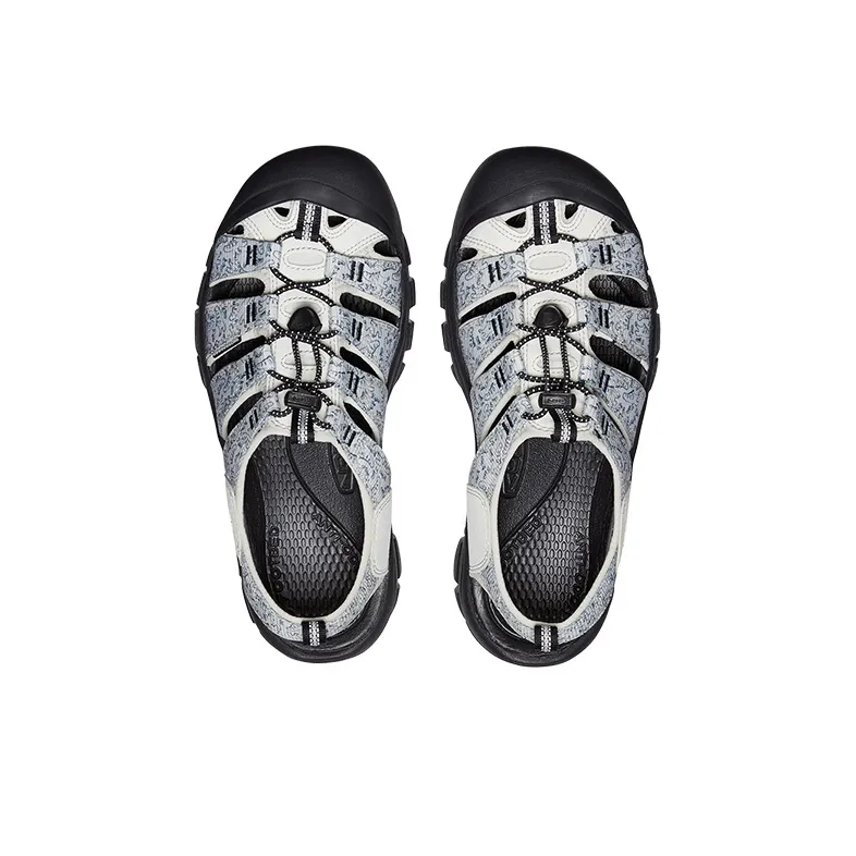 KEEN Newport Retro Breathable And Wear resistant River Trekking Shoes Men's Black/White/Printed Pattern-3