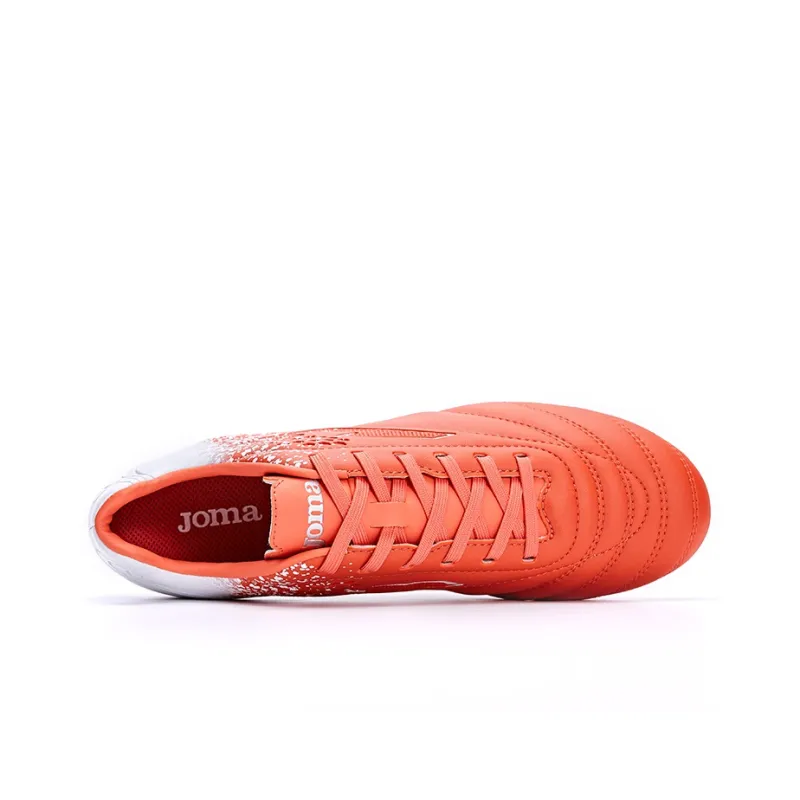 Joma MG Rubber Short Studs Wear resistant And Lightweight Soccer Shoes Men's Orange White-3