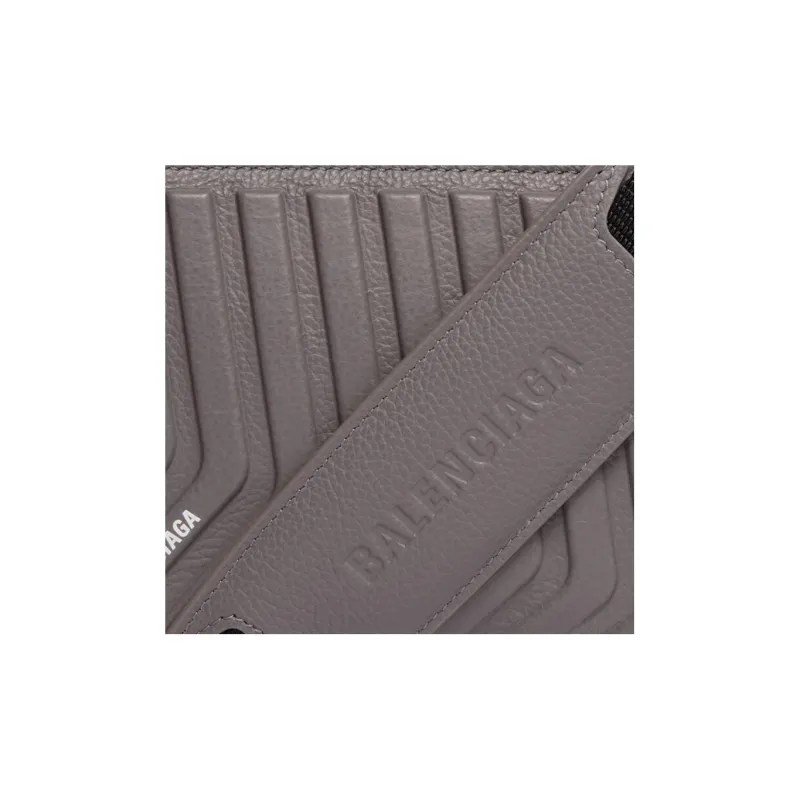 Balenciaga Car Grained Calfskin Camera Bag Shoulder Bag Crossbody Bag Men's Dark Gray-5