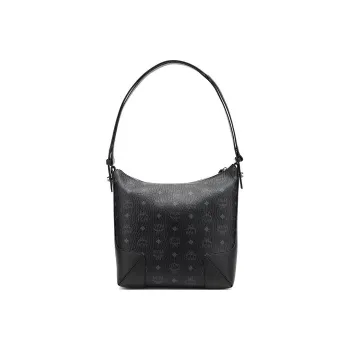 MCM Leather HOBO Shoulder Bag Regular Women's Black