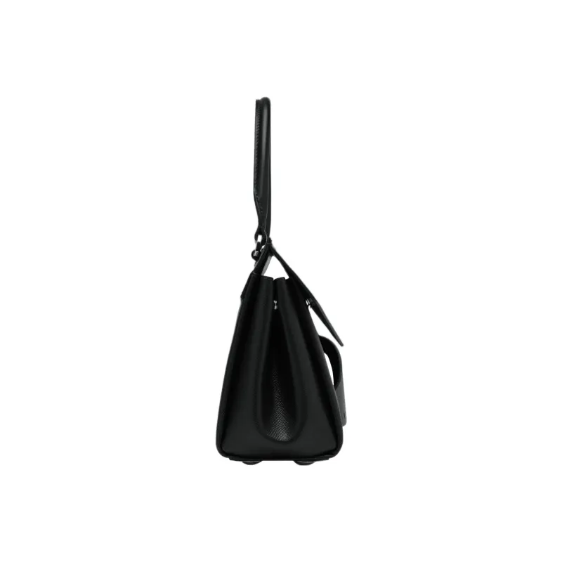 Maison Margiela Snatched Calfskin Shoulder Bag Crossbody Bag Handbag Small Size Women's Black-1