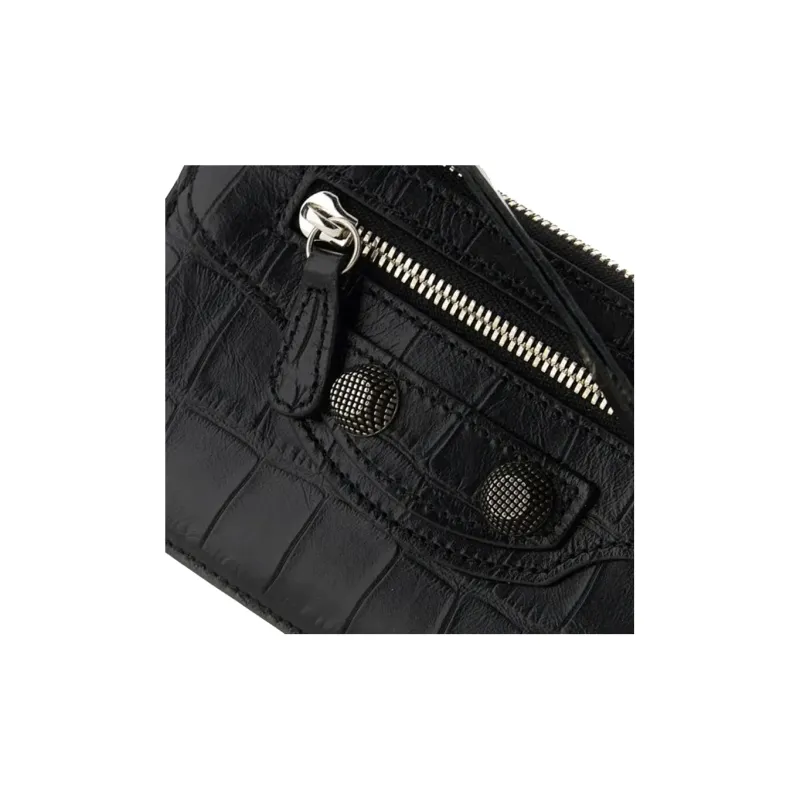 Balenciaga Le Cagole Calfskin Wallet Men's Black-5