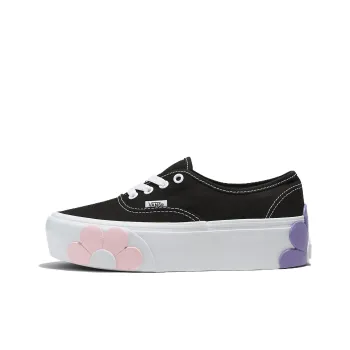 Vans Authentic Stackform Osf Anti Slip Wear Resistant Low Top Skateboard Shoes Unisex Black White Pink
