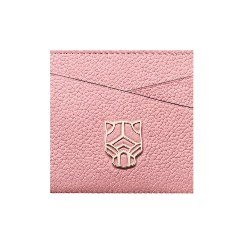 CARTIER PANTHÈRE Calfskin Card Holder Women's Light Pink-3