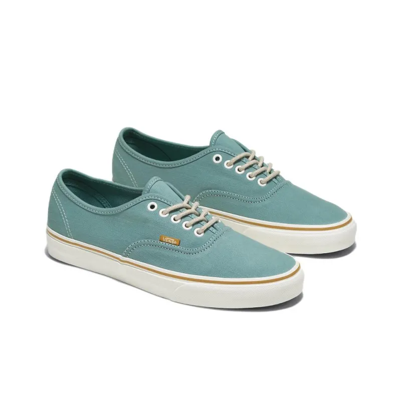 Vans Authentic Embroidered Check Non slip Lightweight Low Top Skateboard Shoes Unisex Blue-1