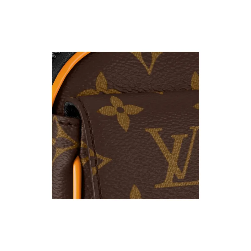 LOUIS VUITTON Coated Canvas Messenger Bag, Shoulder Bag, Crossbody Bag Regular Men's Brown/Orange-5