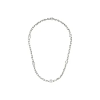 GUCCI 925 Sterling Silver Necklaces Women's Silver