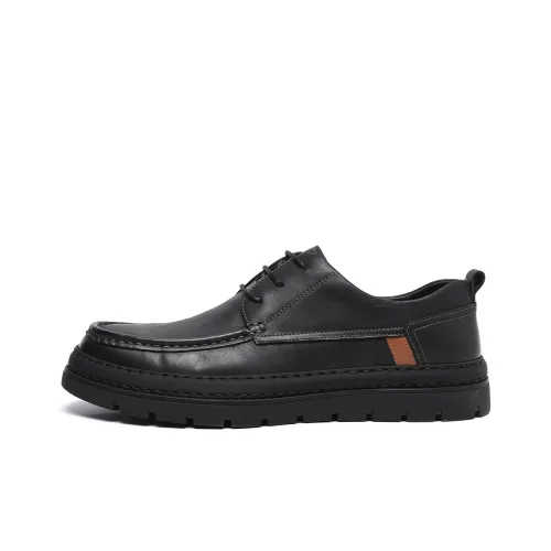 TRUMPPIPE Men's Casual Shoes Men Low-Top Black