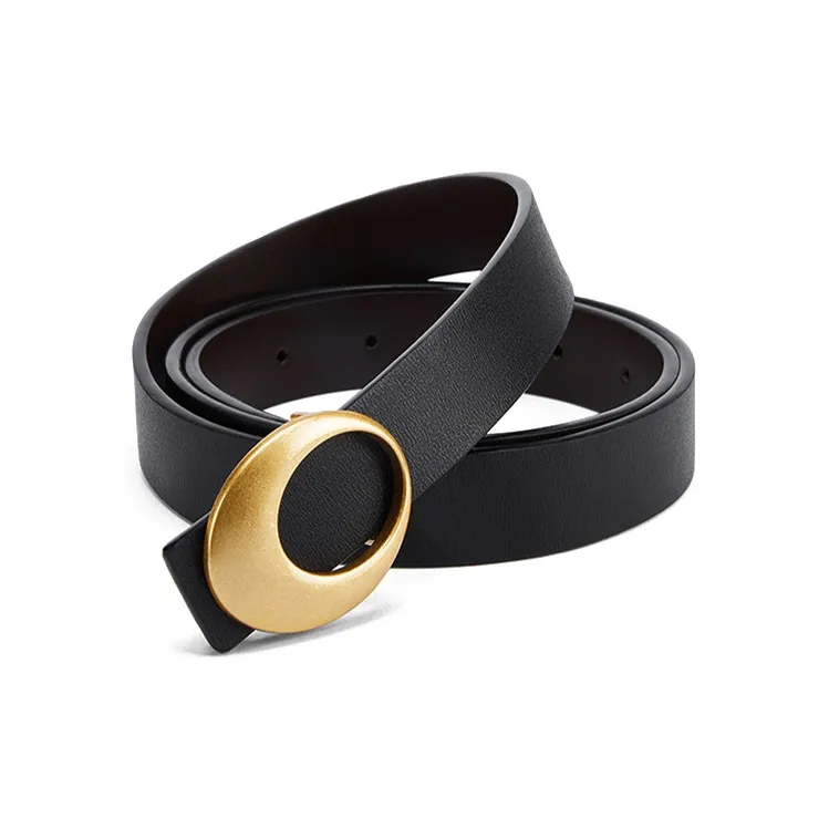 FREE RABBITⅡ Pin Buckle Vintage Texture Leather Belts Women's-2