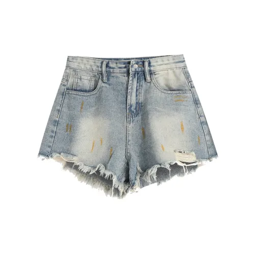 TWOPLUMGIRLS Denim Shorts Women's Vintage Blue