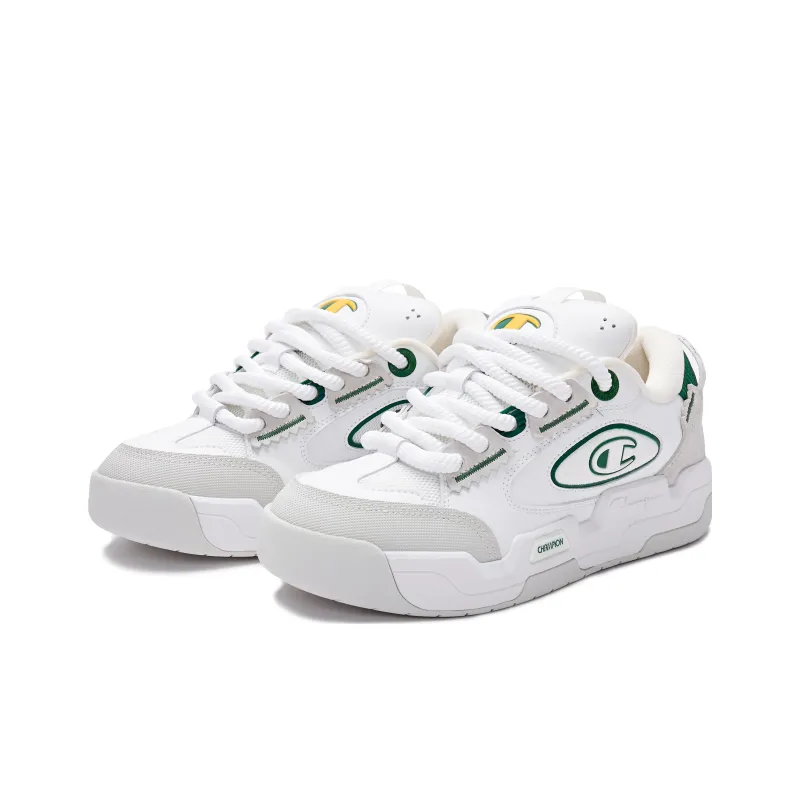 Champion Anti Slip Wear Resistant Low Top Skateboard Shoes Men's Green-2