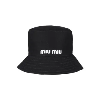 MIU MIU Polyester Bucket Hats Women's Black