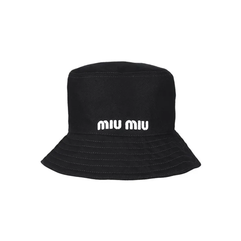 MIU MIU Polyester Bucket Hats Women's Black-0