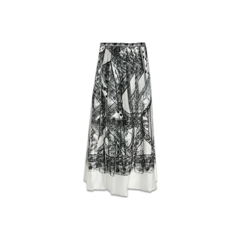 Erdem Lace-print Skirt-1