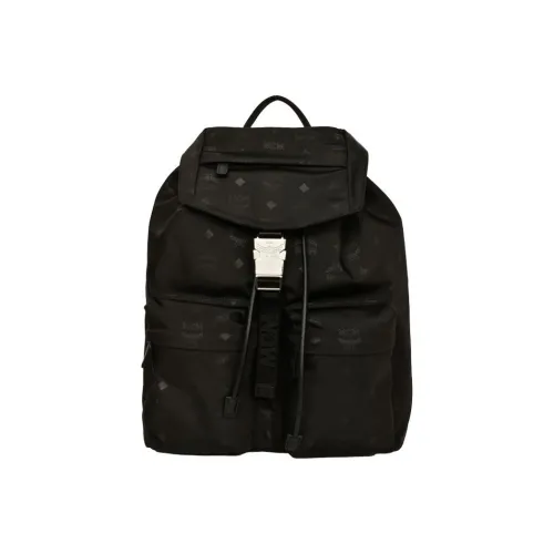 MCM Dieter Backpack Two Pocket Large Black