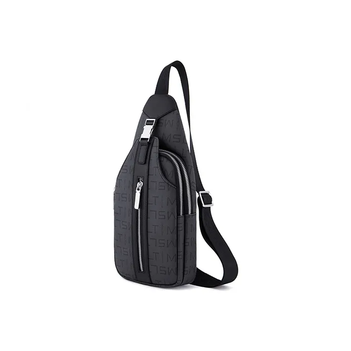 MashaLanti PVC Shoulder Bag Backpack Crossbody Bag Sling Bag Regular Men's Gray-1
