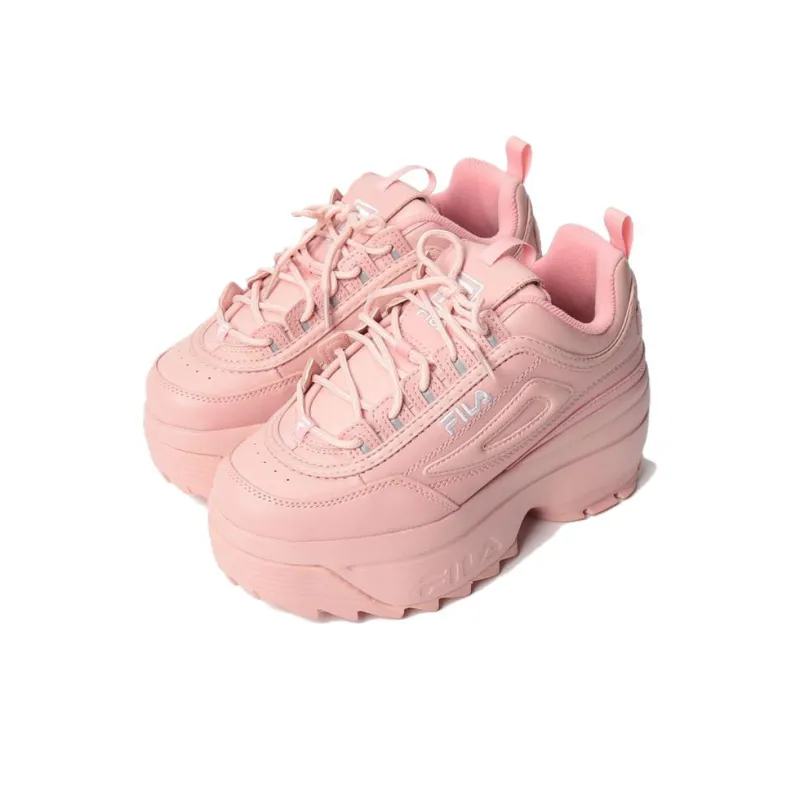 FILA Disruptor 2 Wedge Anti-Slip Wear-Resistant Low-Top Casual Shoes Women's Pink-1