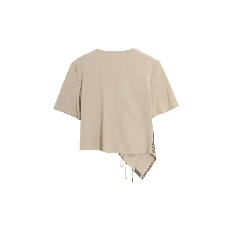 SETIROM Crop Tops Women's Khaki-1