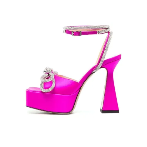 MACH & MACH One-Strap Sandals 12cm Women's Rose Red
