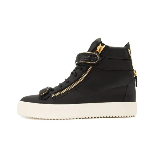 Giuseppe Zanotti Skateboard Shoes Men High-Top Black/White