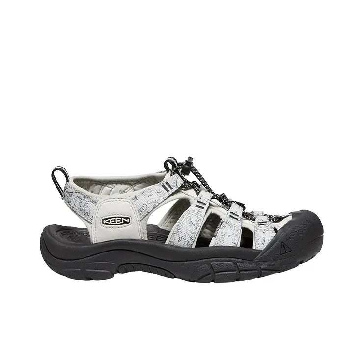 KEEN Newport Retro River Trekking Shoes Women's Black/White/Printed Pattern-1