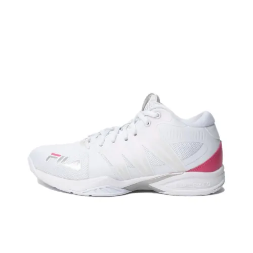 FILA Spaghetti Basketball Shoes Unisex Mid-Top White