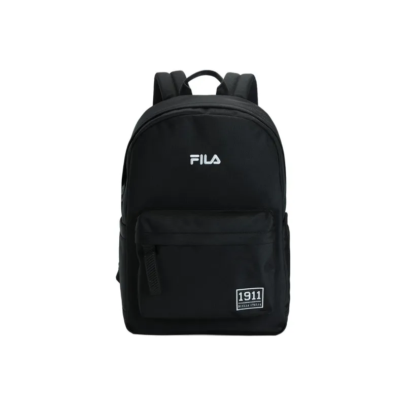 FILA Fabric Casual Backpack Medium Size Unisex Jet Black-0