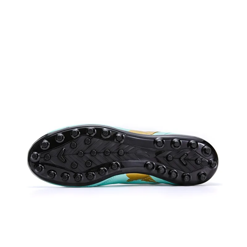 Joma Aguila MG Rubber Short Studs Anti Slip Wear Resistant Soccer Shoes Men's Green Gold-4