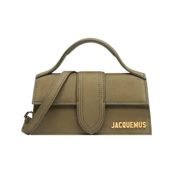 Jacquemus Le Bambino Cow Leather Shoulder Bag Crossbody Bag Handbag Small Size Women's Dark Khaki