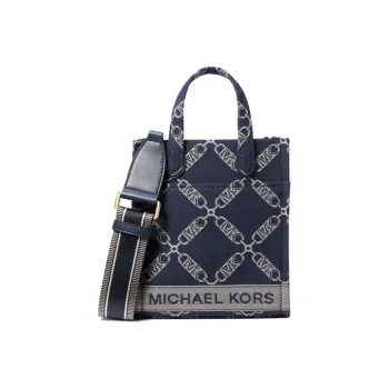 MICHAEL KORS Gigi Fabric Artificial Leather Tote Bag Crossbody Bag Clutch Mini Women's Marine Blue