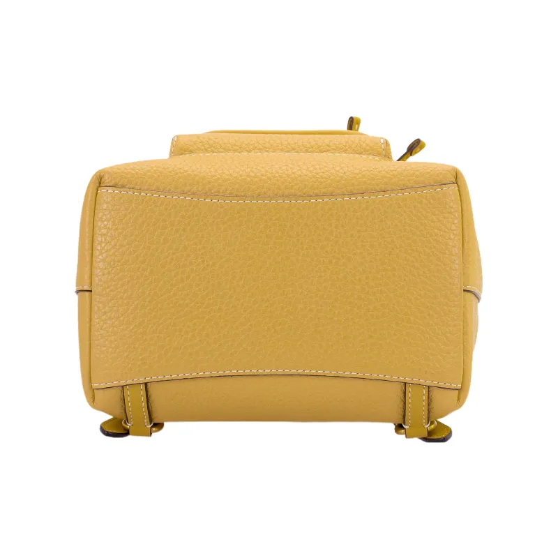 COACH Riya Cow Leather Backpack Medium Size Women's Yellow-4