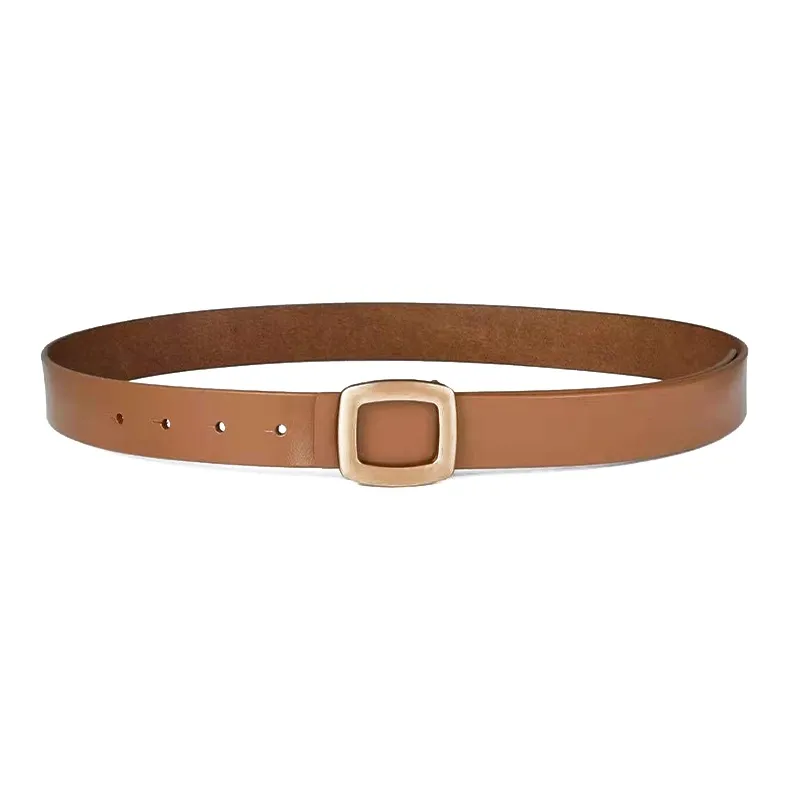 FREE RABBITⅡ Vintage Minimalist Style Genuine Leather Belt Casual Jeans Women's-2