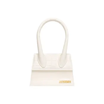 Jacquemus Le Chiquito Crocodile Pattern Cow Leather Shoulder Bag Crossbody Bag Handbag Women's White