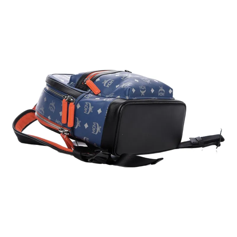 MCM Backpack Visetos Medium Estate Blue-1