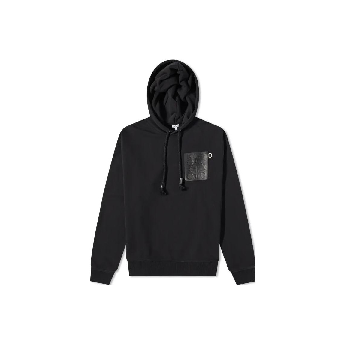 LOEWE Anagram Leather Patch Hoodie - POIZON