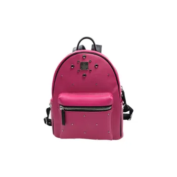 MCM PVC Backpack Small Size Women's Pink