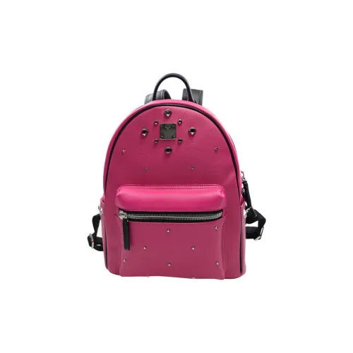 MCM PVC Backpack Small Size Women's Pink